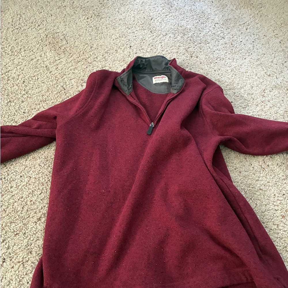Wrangler Maroon Half-Zip Pullover